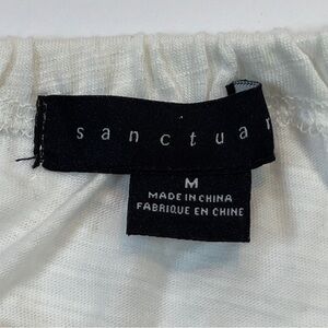 Sanctuary Women’s Medium Ivory Eyelet Puff Sleeve Blouse Square Neck